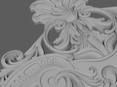 Central decor ornament for furniture 3D model 960