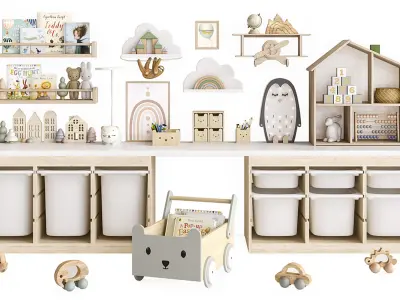 decor and furniture for nursery  3D model purchase