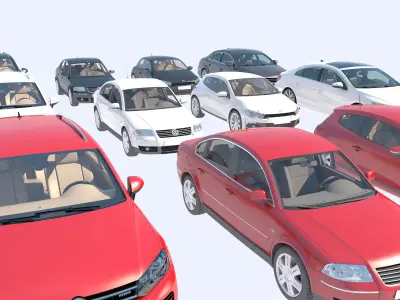 VOLKSWAGEN CARS 3D model