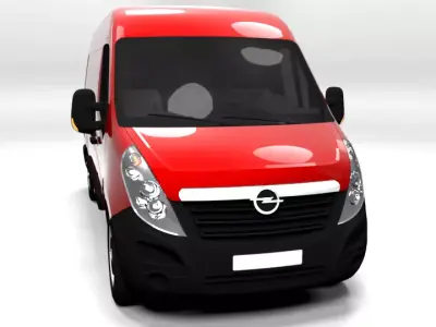 OPEL MOVANO LH 2013 LOWPOLY Low-poly 3D model