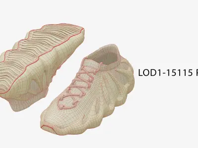 Adidas Yeezy boost 450 sneaker Low-poly 3D model