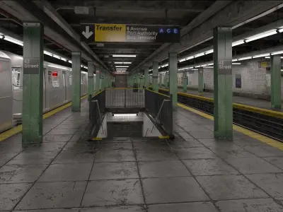 NYC Subway Station 3D model
