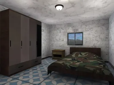 Luxury Cliff Mansion 3D FBX Model - With Interior 3D model