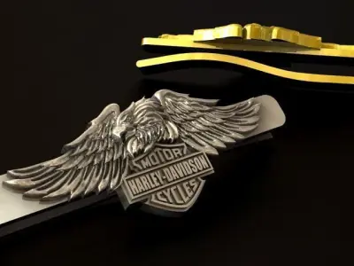 Harley Davidson Eagle tie clip  3D print model
