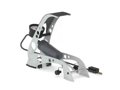 Garage Twin Barrel Foot Pump 3D model