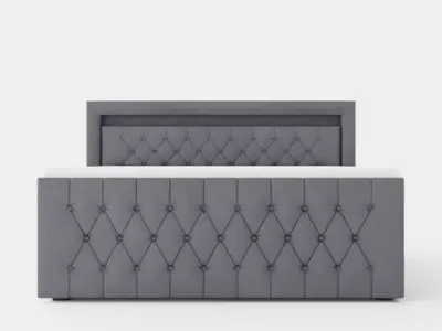 Franco Luxury Bed Pack 180x200 Medium Velvet Low-poly 3D model