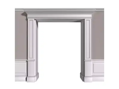 Arched Entrance portal Opening Wall paneling Doorway 3D model