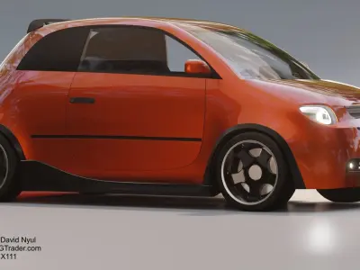 Affekta X111 Concept Low-Poly game ready tuning rally sport car Low-poly 3D model