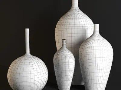 vase920 three vases 3D model
