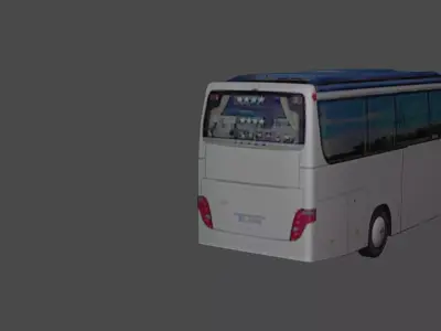Low Poly Coach Bus 3D Model  Game-Ready Vehicle Low-poly 3D model