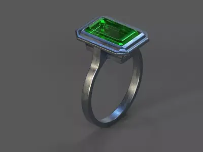 High-Quality 3D Ring Model Low-poly 3D model