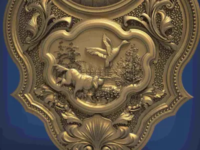 Carved clock for 3D printing and CNC 3D print model purchase