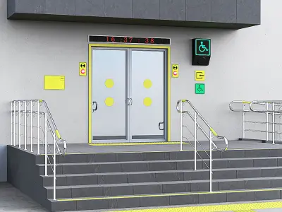 Adaptation of the entrance to the building for the disabled 3D model