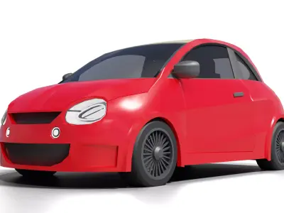 low poly supermini Low-poly 3D model