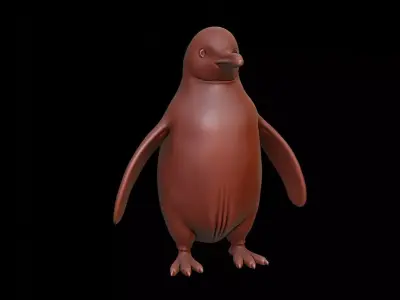 Penguin Animal Sculpture 3D print model