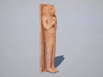 God Statue Low-poly 3D model