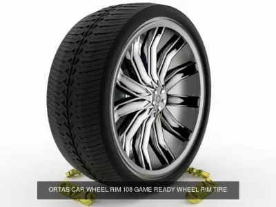 ORTAS CAR WHEEL RIM 107-108 GAME READY WHEEL 3D Model Pack