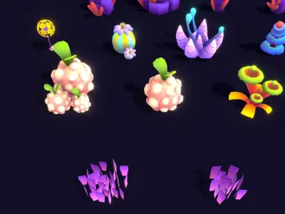 Stylize Nature Pack 03 Low-poly 3D model