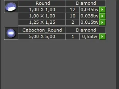 2 tone ring with flower head and cabochon stone 4889 3D print model