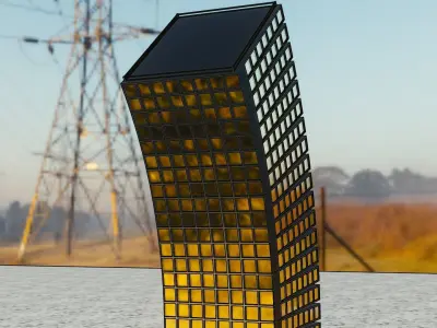 Flexible Building Low-poly 3D model