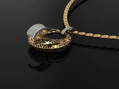 necklace gold 3D print model