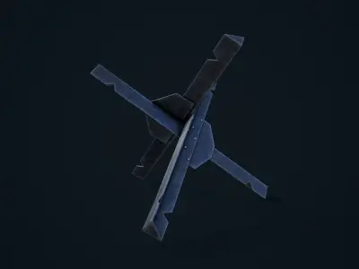 Hedgehog Anti-Tank Low-poly 3D model