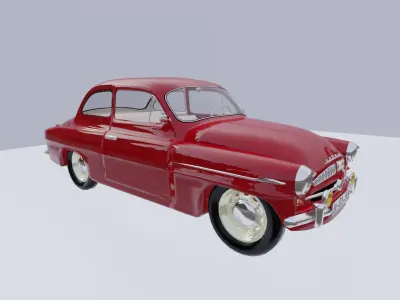 Skoda 440 Spartak 1955 Low-poly 3D model