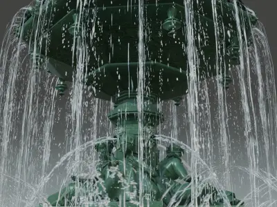 Pileta Ornamental de Tacna - Ornamental Pool of Tacna Low-poly 3D model