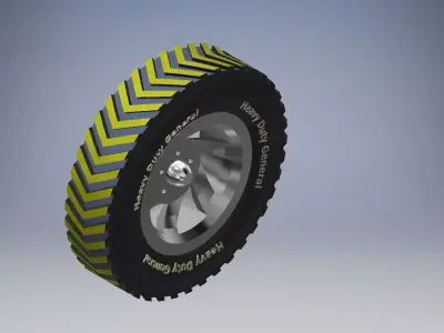 Heavy Duty General Purpose Wheel 3D model