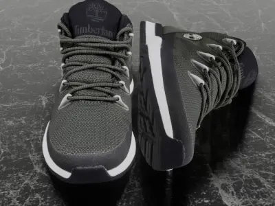 Timberland 3D Shoes - Green Low-poly 3D model