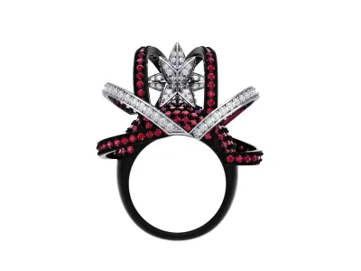 Star Art Deco Ring  3D print model