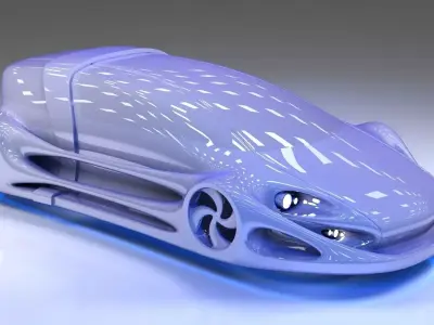 Futuristic Car HD 08 3D model