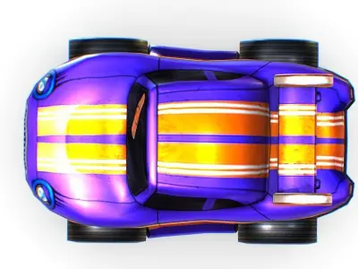 Cartoon Toy AR Racing Car 08 Low-poly 3D model