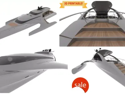 NEW EXCLUSIVE YACHT Low-poly 3D model