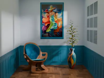 Woodys High Quality Chairs Colletion PBR 010 3D model