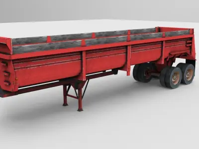 Trailer Lufkin 2000 Dump Low-poly 3D model