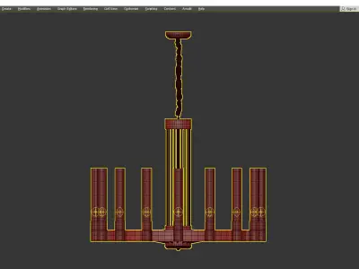 ART LUXURY CHANDELIER 2 Low-poly 3D model