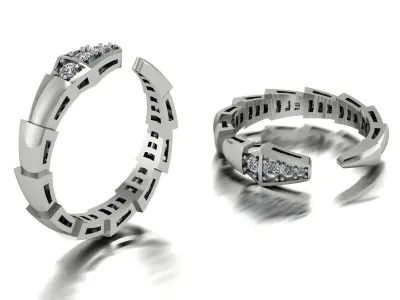 Bvlgari Snake Ring Gold 3D print model