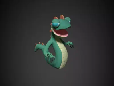 Stylized Lizard 01 Low-poly 3D model