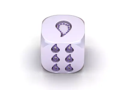 teardrop-themed luxury dice design 3D print model
