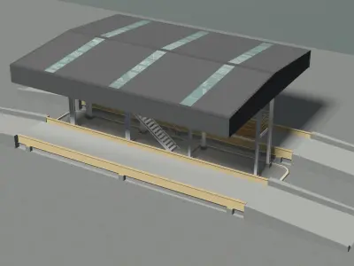 Truck weight scale station 24i13 3D model