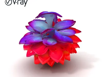 Glowing Flower Model Pack for D Rendering and Game Engines Low-poly 3D model