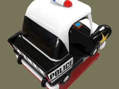 Police Coin Operated Ride  Low-poly 3D model