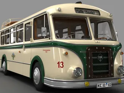 IFA H6 Bus  1952 3D model