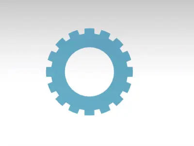 Spur Gear with Square teeth 3D print model