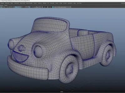 Cartoon Car Pack - Rigged Cars Trucks Utility Animation Low-poly 3D model