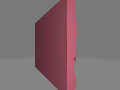 Grunge Stone Wall Segment Detail 3D model