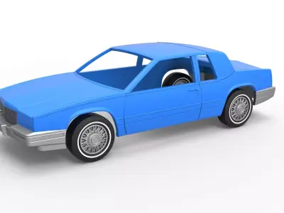 Shell and wheels Cadillac Eldorado Biarritz 1989 1 to 25 3D print model
