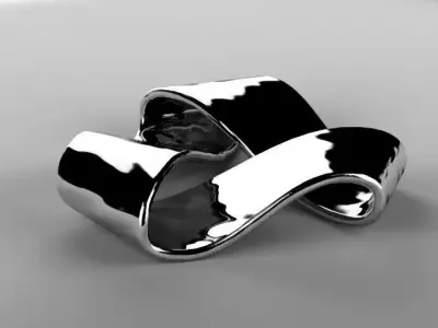 TriMobius silver ring in shape of octopus Free 3D model