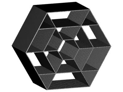 Glassy Hexagonal Shelf 3D print model